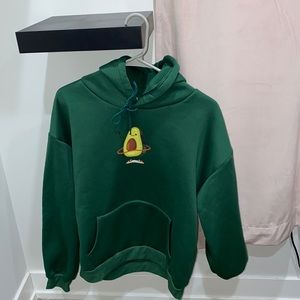 Green Sweatshirt with Avocado, Size Large, NEVER WORN